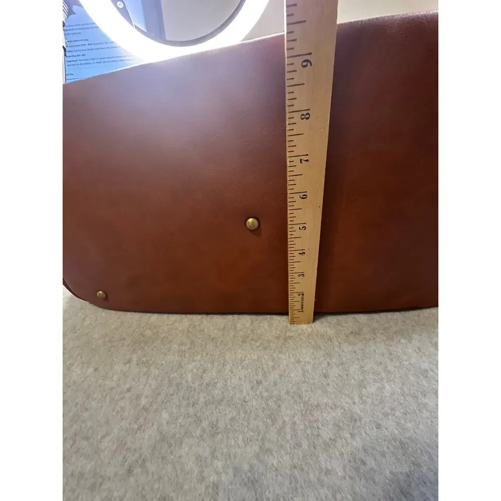 Cream Canvas Weekender Bag Faux Leather Trim Travel